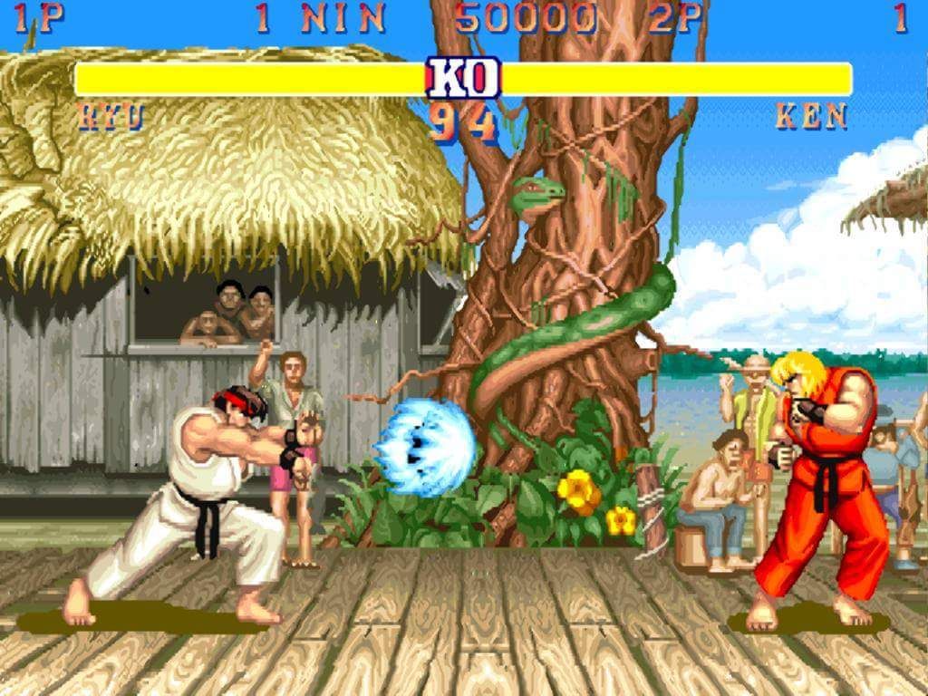 Street Fighter game background